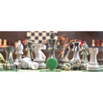 The Single Staunton Camouflaged Series Wooden Chess Pieces in Boxwood - 3.8" King