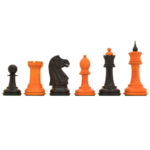 Reproduced 1940 Soviet Club Chess Set in Ebony / Antiqued Box wood - 4” King