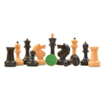 Reproduced 1961 Soviet Championship Series Chess Set in Ebony Wood & Box Wood - 4.2” King