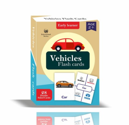 Vehicles Double sided flash card